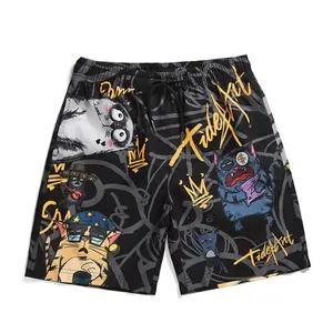 Cat Graffiti Shorts - Men Summer Shorts