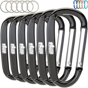 3 Inch Heavy Duty Aluminum Carabiner Clip, Clips Holds 170lbs, Rust, Scratch-Resistant Mini Keychain Carabiners for Keys, Small Ring Hooks Bag Backpack Purse