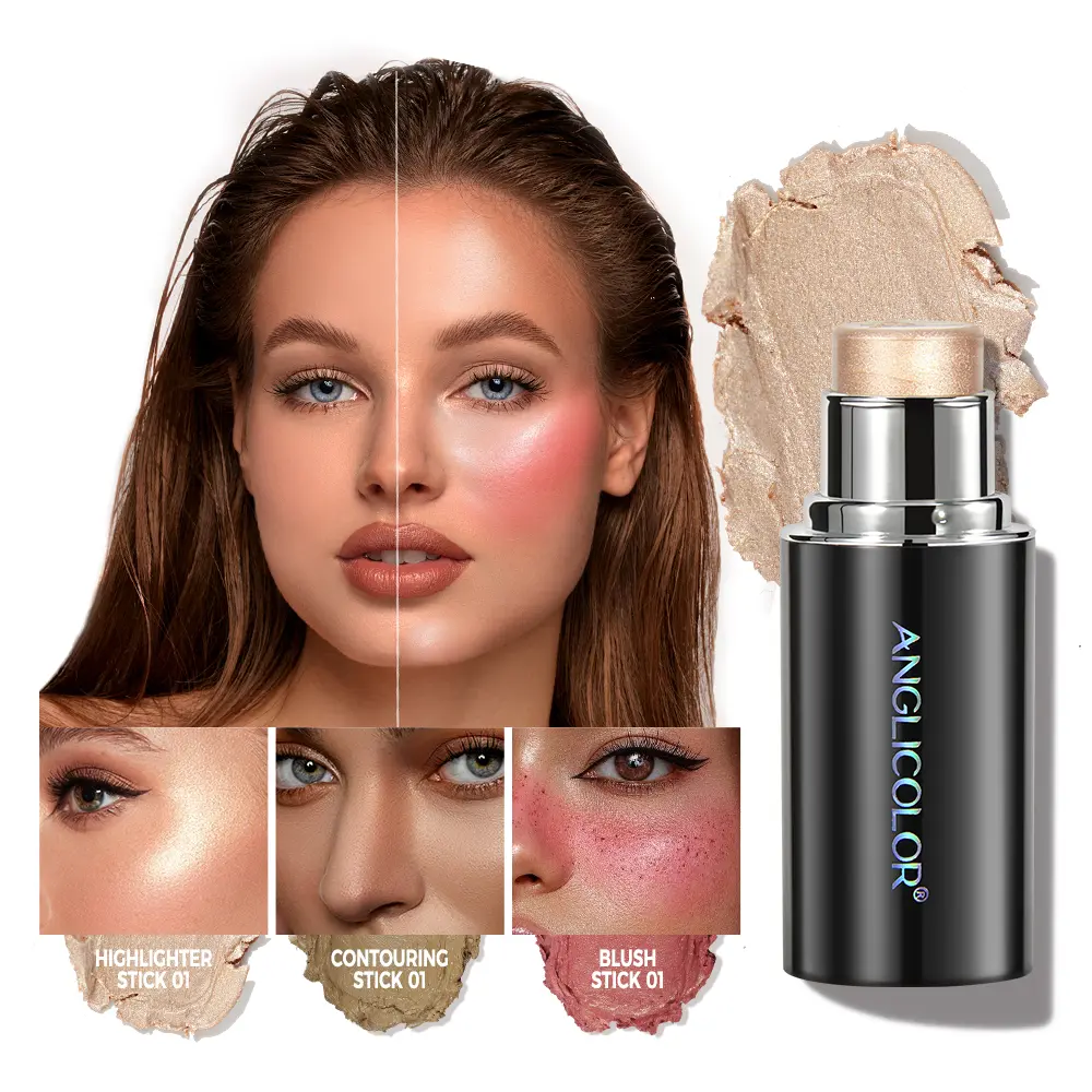 Highlight pen multifunctional makeup blush stick to modify face contour stick flash highlight pen