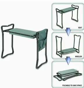 Upgraded Foldable Garden Kneeler & Seat with Soft Foam Pad, Heavy Duty 330lbs Capacity Stool Large Tool Pouch, Perfect Mother's Day Gardening Gift Stainless Steel Universal Cleaning Shovel Adjustable Speed Reusable Corduroy Cordless Travel Vacuum Bag Set