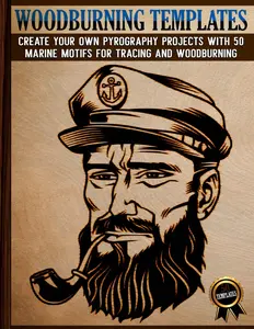 Woodburning Templates: Pyrography Patterns for Tracing and Wood Burning - Creative Marine Motifs