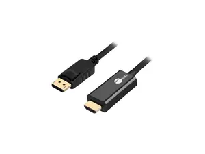 SIIG CB-DP1Q12-S1 6 ft. Black DisplayPort 1.2 to HDMI Cable 4K/30Hz Male to Male