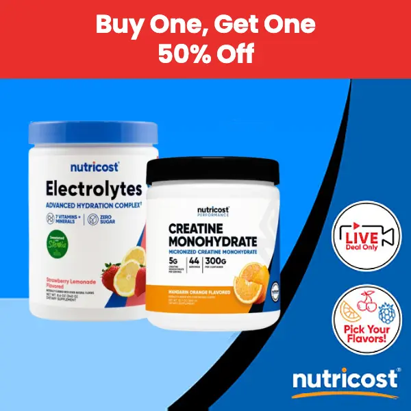 Nutricost Electrolytes Powder & Nutricost Micronized Creatine Monohydrate Powder Supplement Bundle