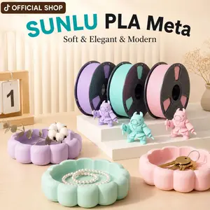 SUNLU PLA Meta 3D Printer Filament - 1KG Macaron Colors, PLA Based, Fast Print, Glossy Finish, Low Warpage - 3D Printing Supplies for Computers & Office Equipment