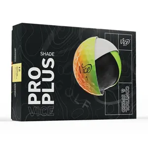 Vice Golf Pro Plus Balls Golf Balls 12pk - Yellow/Orange: Polyurethane & Ionomer Shells