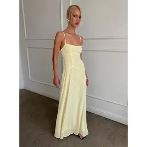 South Of France Maxi Dress Yellow