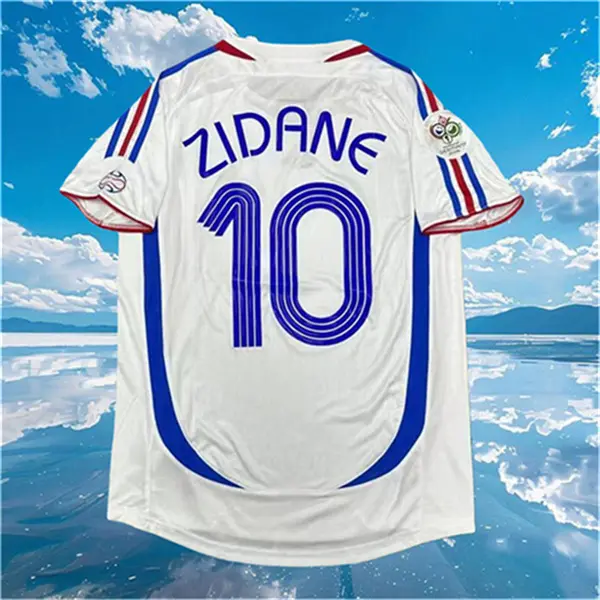 2006 France Away Zidane No.10 Short sleeve Soccer jersey