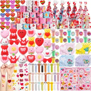 24 Pack Valentine Stationery with Cards for School Exchange, Valentine’s Day Party Favors Goodie Bags Stuffers Small Prizes