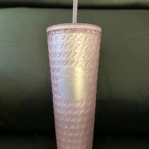 Starbucks 2024 Pink Link Soft Touch Tumbler 24 Oz venti Cup
