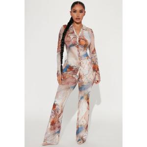 Gisella Pant Set - Sand/combo