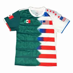 Mexico / USA Soccer Jersey with Team Emblem for Sports Enthusiasts Fan Wear