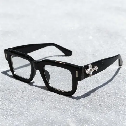Unisex Rhinestone Cat-Eye Criss Cross Grad Party Sunglasses, Y2K Festival Party Style, PC Material, All-Seasons Wear, Decorative Design for Travel & Beach Parties, Party Accessory