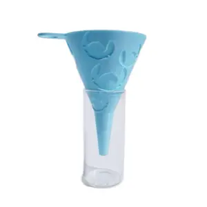 Blue Alien Funnel – Snowglobe Tumbler Filling Tool – DIY Craft Supplies for Glitter, Mica Powder & Glycerin