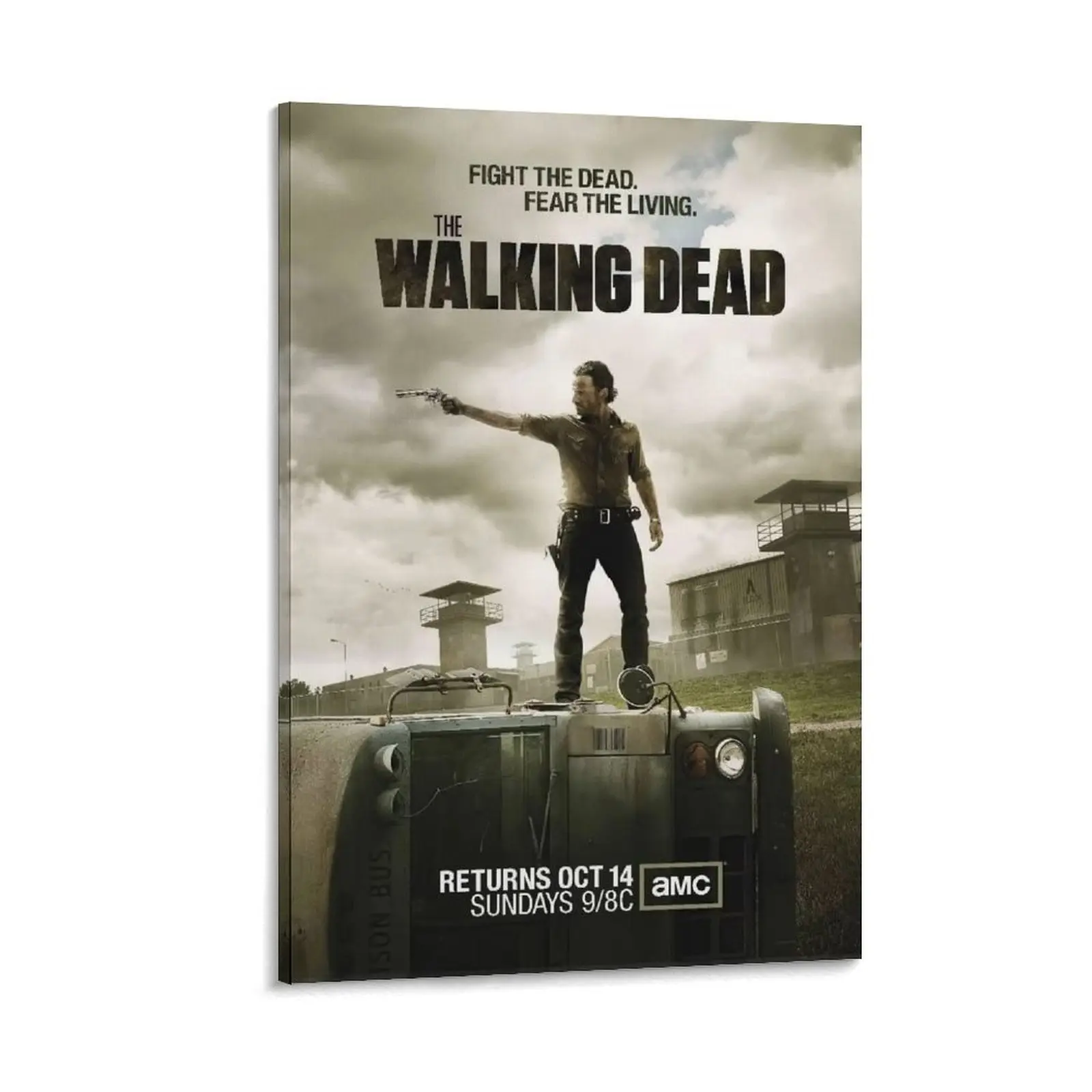 The Walking Dead Artistic Canvas Poster Wall Art, Customizable Multi-Size Home Decor Painting Print for Bedroom, Man Cave Decor, Home Inspo Gift, Garden