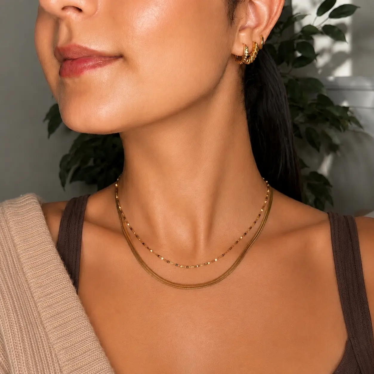 Alina Harmony Duo Necklace - Waterproof Stainless Steel Jewelry