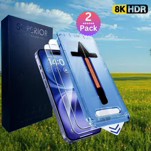 2 pack Clear Screen Protector for iphone, Clear Tempered Glass Compatible with iPhone 16 15 14 13 12 Cover film set Protection Protective