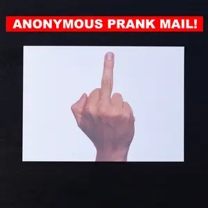 Prank Mail Middle Finger Anonymously Sent to Your Victim, Gag Gift, Funny