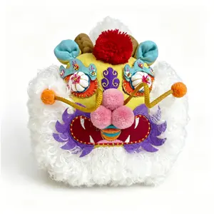 Chinese Auspicious Dragon Embroidered Doll Ornament, Traditional Craftsmanship, Perfect for Home Decor, Unique Cultural Gift