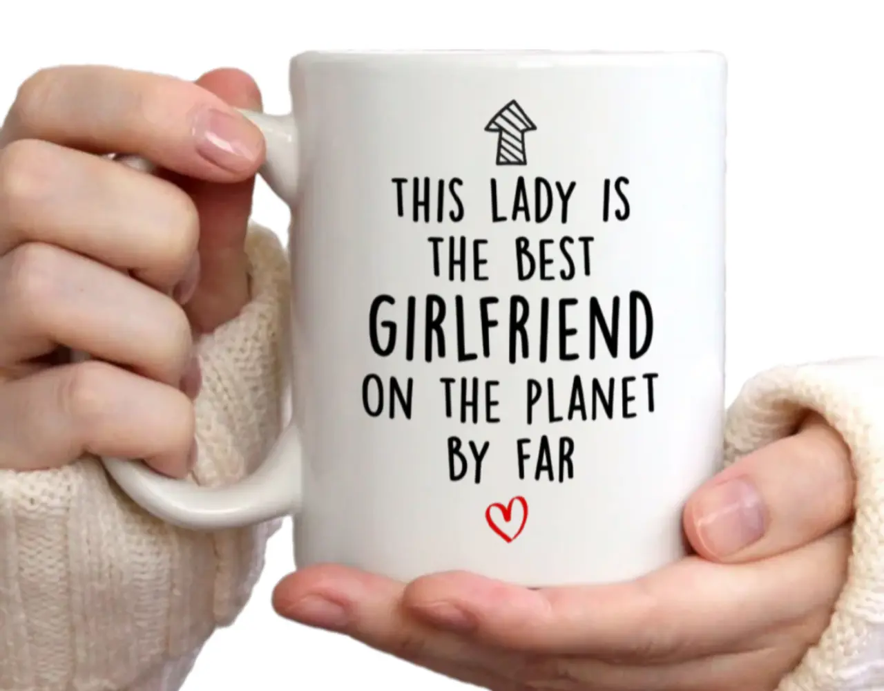Girlfriend Coffee Mug, Gift For Girlfriend, Anniversary Gift For Her, Valentines Day Gift, Funny Girlfriend Gf Cup From Boyfriend, 11 15oz Ceramic Cup