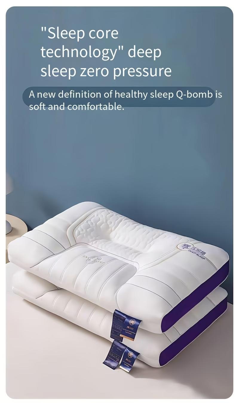 2-Piece 3D Breathable Soft Neck Pillows - All-Season Bedding Linen - Suitable for Home, Travel, Festival Gifting - Special Discount Available