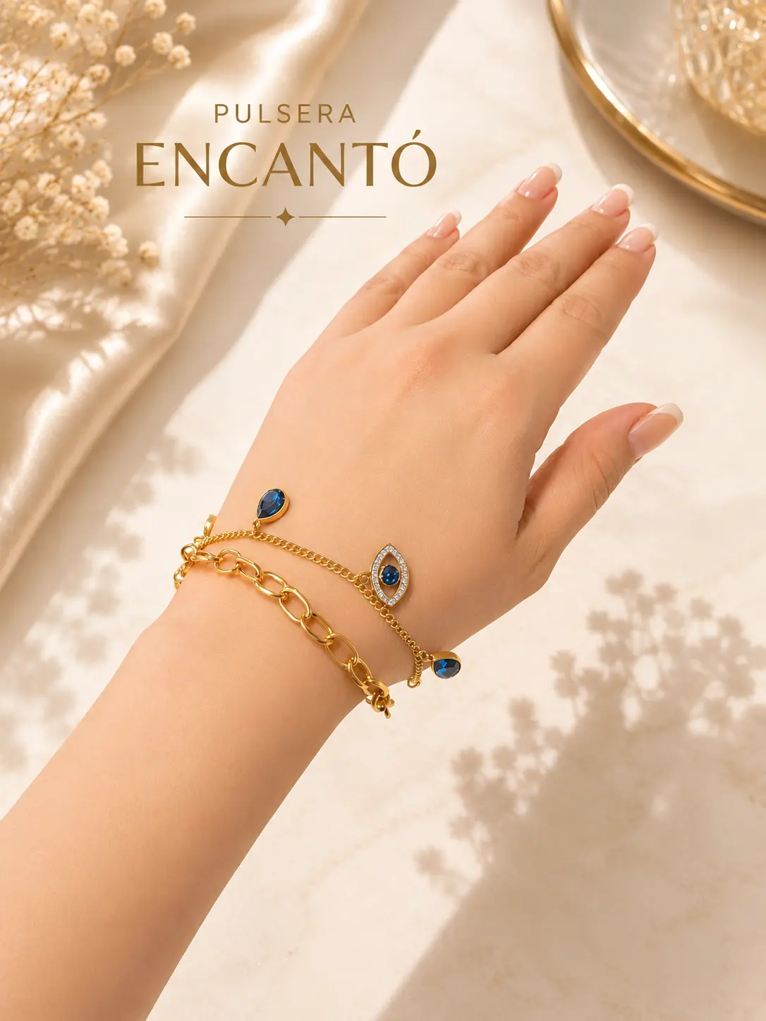 Pulsera Encanto | Chapado Oro 18k | Recubrimiento PVD