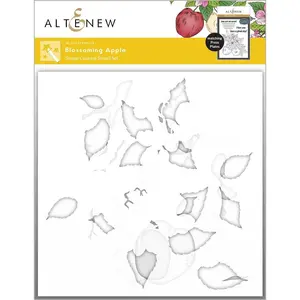Blossoming Apple Simple Coloring Stencil Set (4 in 1)