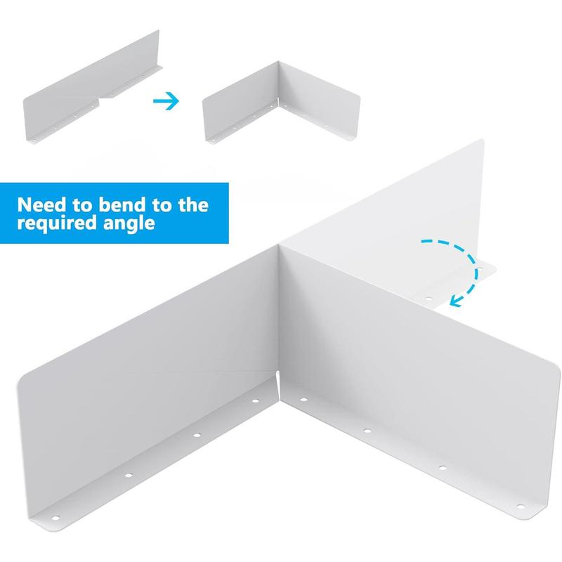 4 count Gutter Valley Splash Guards,Rain Gutter Valley Roofing Gutter Guards, Diverter Roof Rain Diverter for House Shingle Roofs Corner (4)