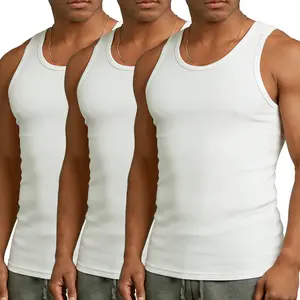 3 Pack Value Men's Lightweight Breathable Workout Tank Tops Gym Sleeveless Muscle Shirts for Active Men Performance Activewear dealsforyoudays