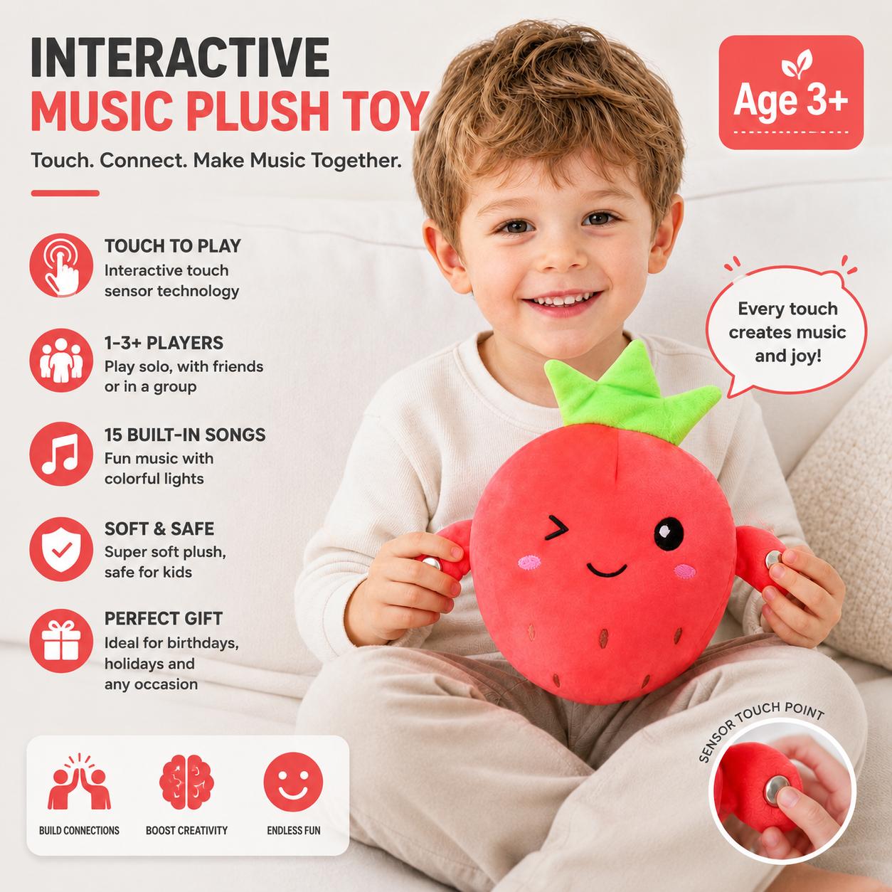 Mumuzitoy Strawberry interactive Music Plush Toy Set -Banana,Strawberry & Carrot Electric Plush Toys forParent-Child Interaction, Couples & FriendsPrank Toy, Valentine's Day & Easter Party FunGift for Kids & Adults stuffed animals cute girlygifts Mumuzitoy Strawberry interactive Music Plush Toy Set -Banana,Strawberry & Carrot Electric Plush Toys forParent-Child Interaction, Couples & FriendsPrank Toy, Valentine's Day & Easter Party FunGift for Kids & Adults stuffed animals cute girlygifts