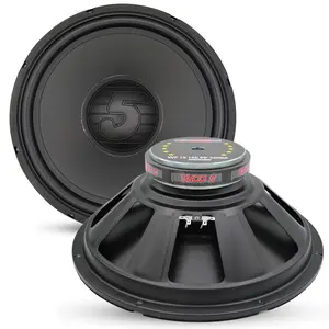 5 Core 15 Inch Woofer 500W Car Audio Subwoofer 4 Ohm Impedance Replacement Deep Bass Sub w 60 Oz Y30 Magnet Poly Cone Rubber Surround for Vehicle Sound System - WF 15 156 PP 4OHM