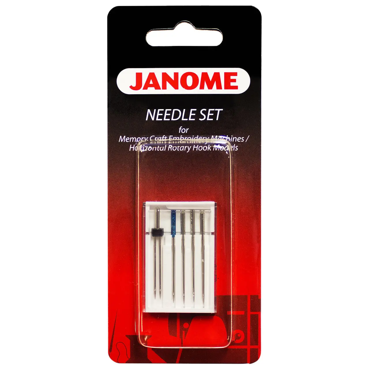 Janome Needle Set for Memory Craft Embroidery Machines and Horizontal Rotary Hook Models 200343004
