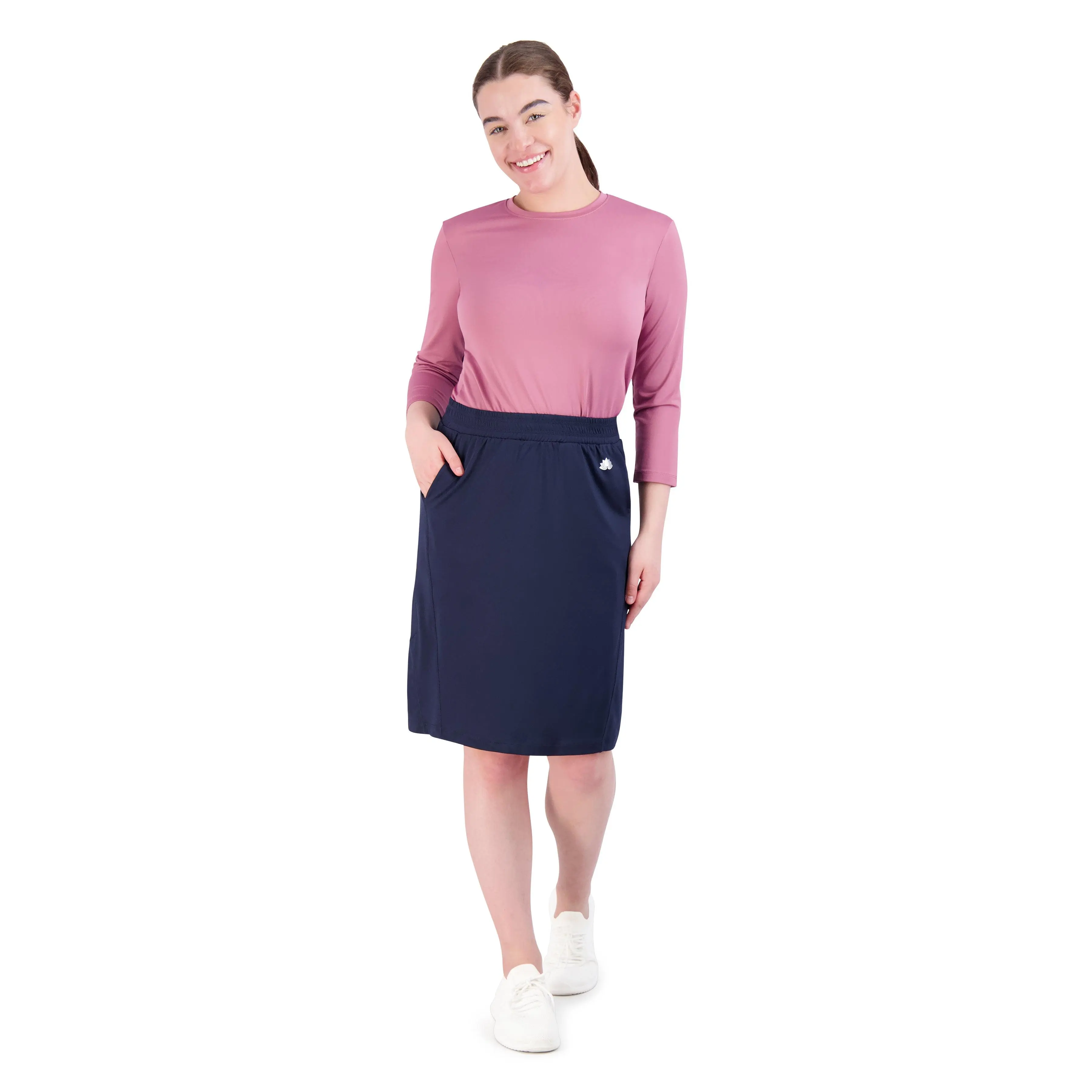 Travel Skirt 22"-Navy Blazer