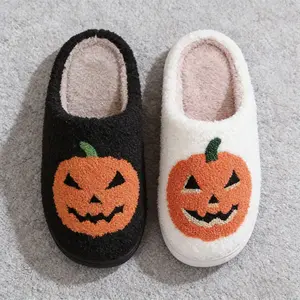 Cute Cartoon Plush Slippers for Women & Men, Memory Foam Fur Lined Indoor House Shoes, Warm Winter Home Slippers