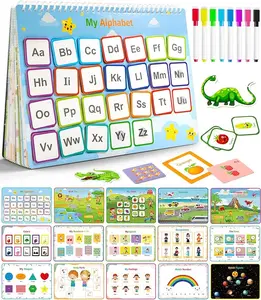 [New Deal] 32 Themes  Busy Book for Toddlers,Montessori Preschool Learning Activities, Educational Toys for 1-3,Autism Learning Materials Toys for Toddler,Toddler Activities Books for 3-5, Tracing Coloring Book