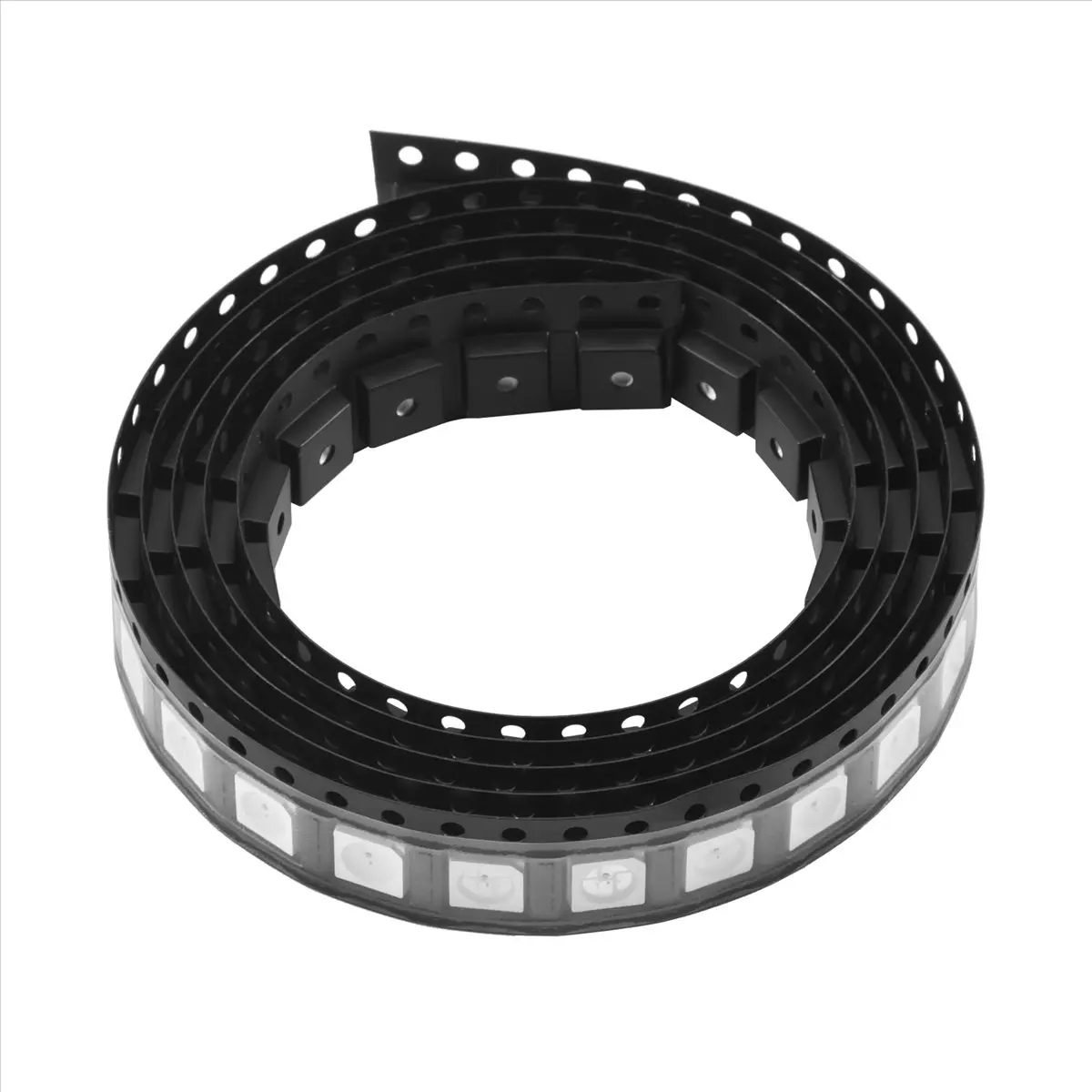 100PCS WS2812B 5050SMD RGB LED Chips with White Plastic PCB, Built-in Signal Shaping Circuit, Reverse Safe, 16,777,216 Colors, 256 Levels of Brightness Display, DC5V Individually Addressable for Motorcycle Handlebars & Grips, Dc5v Power