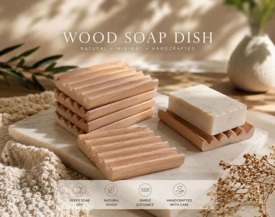Natural Alder Wood Soap Dish