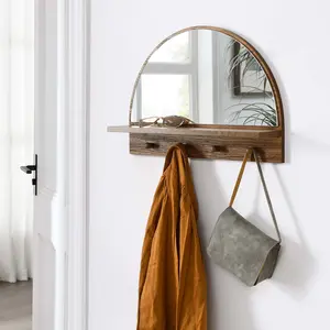 Modway Moonbeam Arched Mirror in Walnut