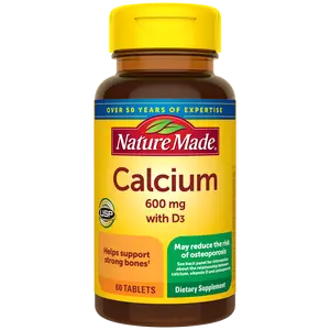 Nature Made Vitamins Calcium 600 mg with Vitamin D3 Dietary Supplement Tablets Nature Made Vitamins Calcium 600 mg with Vitamin D3 Dietary Supplement Tablets