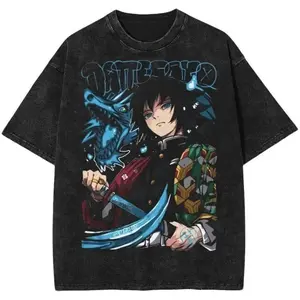 Giyu Tomioka Vintage Tee, Demon Slayer Shirt, Giyu Tomioka Shirt, Anime Shirt, Gift For Anime Fans, Menswear Womenswear Streetwear