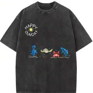 Sea Animals Embroidered Shirt, Beach Lover Shirt, Summer Embroidered Shirt, trendy Summer tee, Ocean Lovers Shirt, Sea Animals Tee