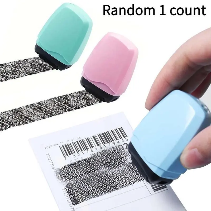 Identity Theft Protection Roller Stamp, Secret Message Roller Stamp, Custom Stamp, Anti-Theft Privacy Security Seal, Multi-Functional Leakproof Roll Sealer, Office Supplies