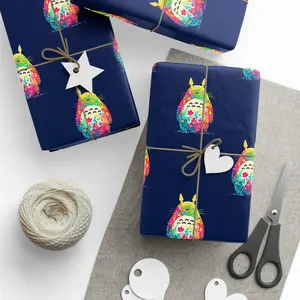 Totoro Christmas Wrapping Paper, Studio Ghibli Gift Wrap, Ghibli Holiday, Ponyo, Spirited away christmas, howls, ghibli xmas gift wrap