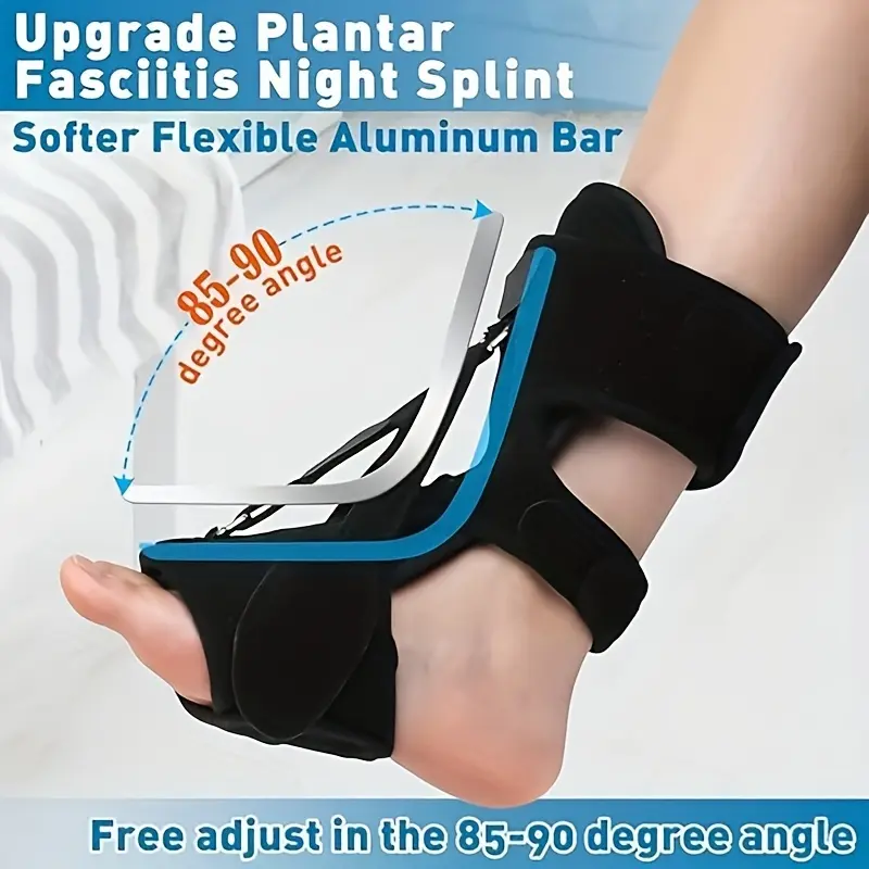 Adjustable Ankle Underfoot Orthosis Splint - Soft Flexible Aluminum Bar, 85-90 Degree Angle, Night Use Ankle Brace for, Hand Wash Only, Ankle Support|Adjustable Ankle Brace|Soft Aluminum Brace