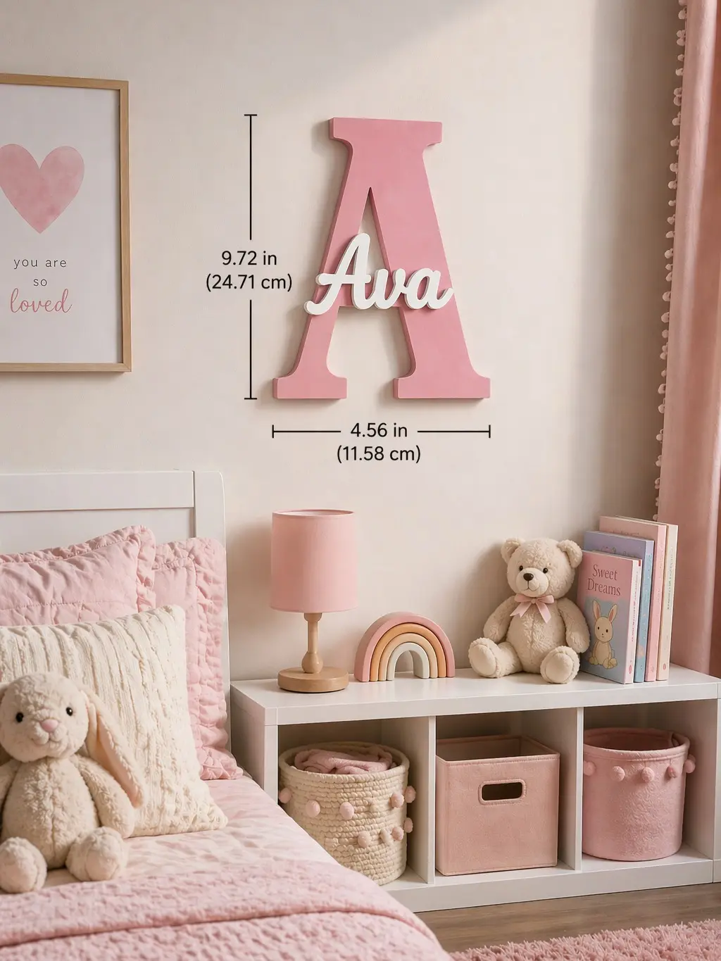 Personalized Kids Name Hanging Wall Sign - Lightweight Home Decor Plaque, Room Accessory, Ideal Gift for Bedroom, Nursery