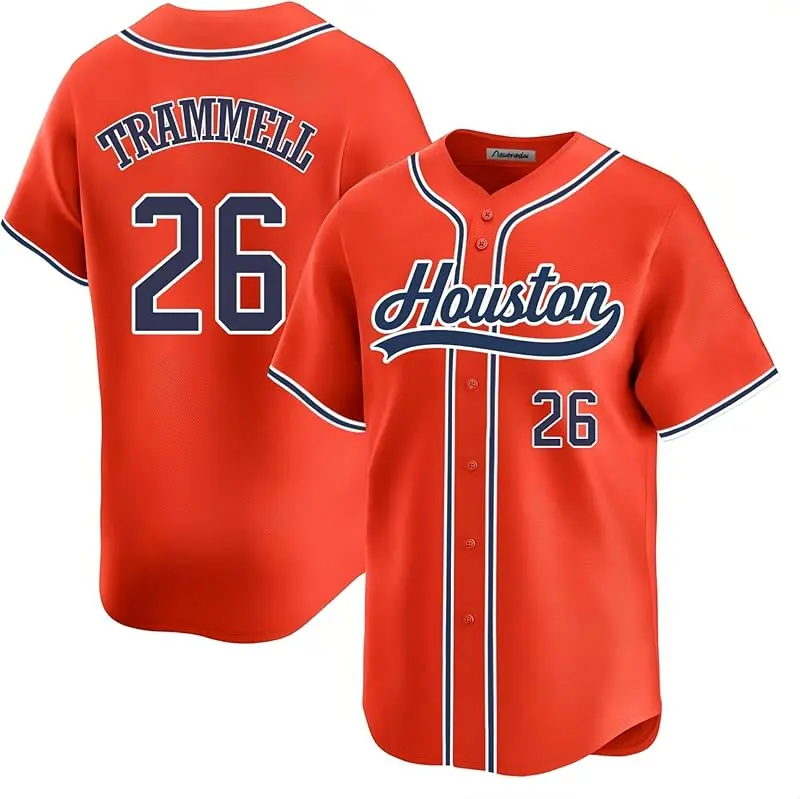 Mens Houston Baseball Stitched T-Shirt for Sports Fan