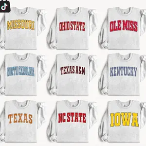 [Custom Team ]All Team - Custom University Sweatshirt - Ash Grey, Personalized College Sweatshirt, University Name Sweater, Game Day Shirt VYQ