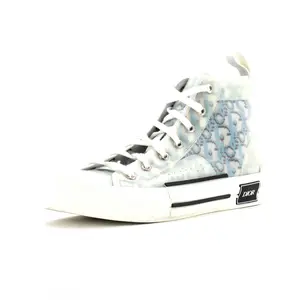 Pre-owned Christian Dior Men's B23 High-Top Sneakers Oblique Coated Canvas and PVC by Rebag