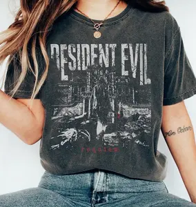 Vintage Resident Evil Requiem  Shirt, Leon Kennedy Fan T-Shirt, Umbrella Corps Horror Game Tee