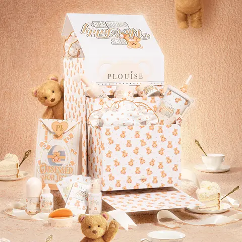 P.Louise Get Unteddy With Me Full PR Skincare Kit - Glitter-Infused, Coconut-Boosted, Milky, Smooth Formula with Makeup Remover Component