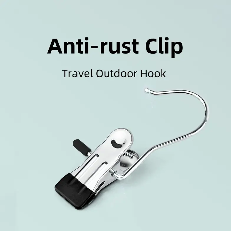 16-Count Stainless Anti-Rust Metal Clothespin Clip Hangers, Lightweight Waterproof Hat-Shaped Organiser Hooks for Space-Saving Laundry & Towel Storage, Ideal for Home Use, Campers & Multiple Packs Options, Towels